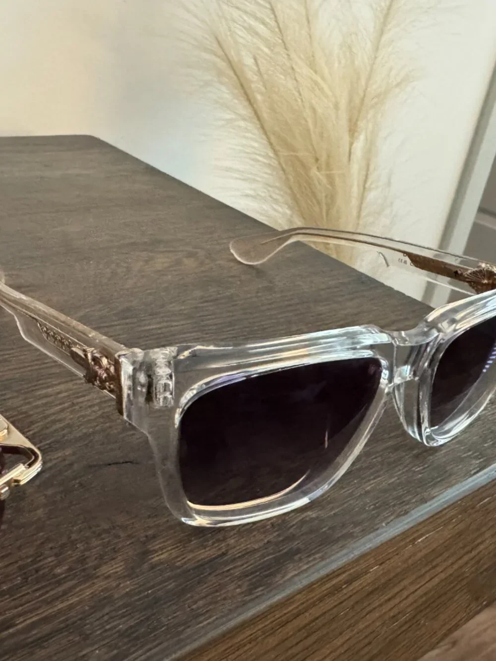 DESIGNER SUNGLASSES: CHROME HEARTS WITH CUSTOM PURPLE TINTED ANTI-GLARE LENSES